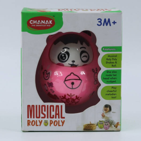 Musical Roly Poly Toy, Non-Toxic, BPA Free Plastic Toy, Suitable for Kids above 3 Months, BIS Approved (Yellow) - Image 7