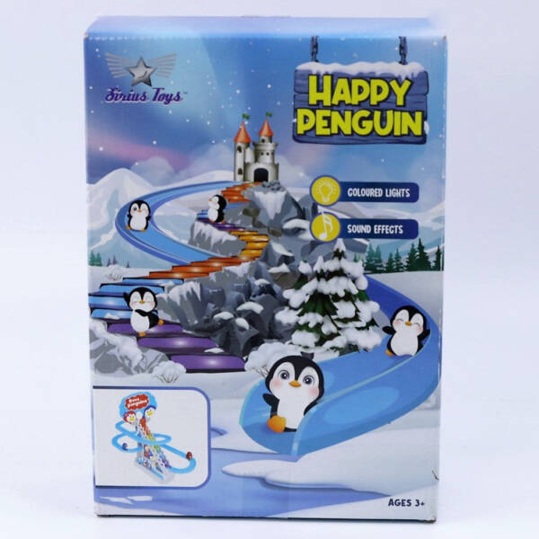 3 Penguin Slide Toy Set, Funny Automatic Stair - Climbing Penguin Cartoon Race Track Set Little Lovely Penguins Slide Toy Escalator Toy with Lights and Music - Image 3
