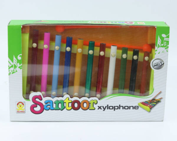Santoor Xylophone Musical Toys for Kids with 11 Nodes 2 Mallets Musical Sound Instrument Toys for Kids Boys & Girls - Image 2