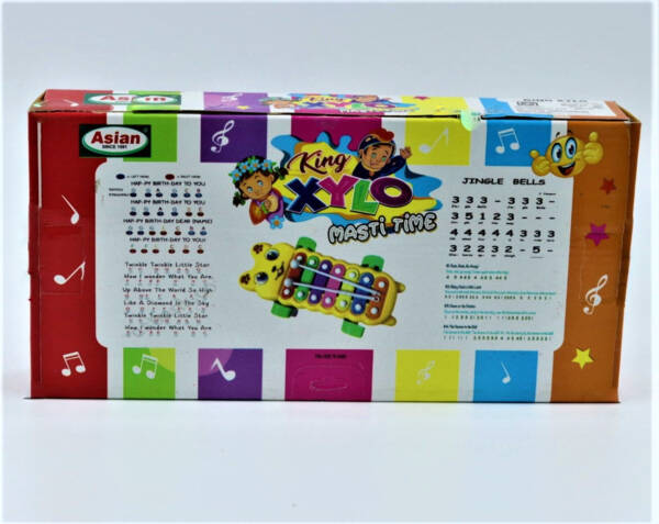 King Xylo Masti Time Bright Color Xylophone – 7 Smooth Nodes 2 Non Toxic Mallets - Image 3