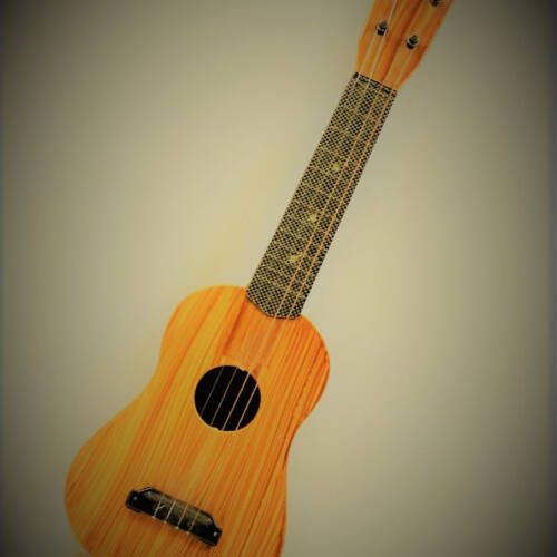 Dream Voice 4 String Acoustic Learning Guitar Toy for Kids, Musical Instrument Educational Guitar Toy for Beginner Kids (Multicolor) (Big)