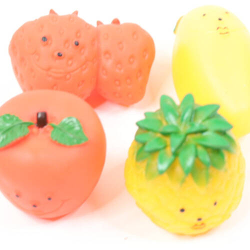 Mansaji’s Healthy Fruits Soft Toys – With Soft Whistle on Squeeze for Infants