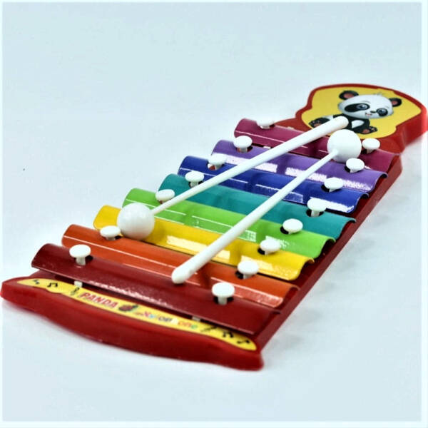 Colorful Hand Knocks the Xylophone Musical Toy with 8 Different Tones and 2 Wooden Mallets for Kids - Image 2